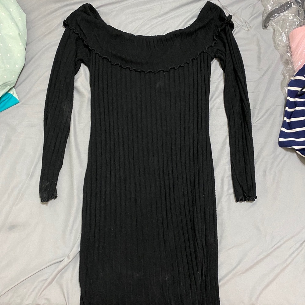 Black tight dress
